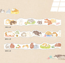 Lade das Bild in den Galerie-Viewer, Nap time family -The Inukai family- masking tape by mind wave from Japan dog washi tape
