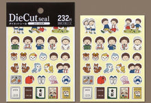 Carica l&#39;immagine nel visualizzatore di Gallery, Die Cut seal,  sticker sheets&quot;Okappa bungu&quot;
