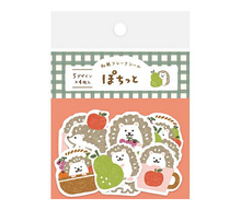 Carica l&#39;immagine nel visualizzatore di Gallery, Washi sticker &quot;Pochitto&quot; (Fruit Hedgehog) flake sticker
