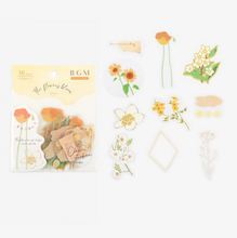 Carica l&#39;immagine nel visualizzatore di Gallery, Clear flake sticker &quot;Flowers Blossom/Yellow&quot;
