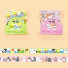 Charger l&#39;image dans la galerie, Die cut Masking tape, Washi tape &quot;Gyu gyu animal&quot;
