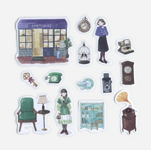 Carica l&#39;immagine nel visualizzatore di Gallery, Flake sticker &quot;LITTLE SHOP/Antique&quot;
