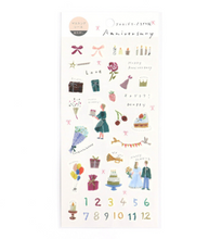 Carica l&#39;immagine nel visualizzatore di Gallery, Miki Tamura washi tape sticker &quot;Anniversary&quot;
