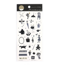 Carica l&#39;immagine nel visualizzatore di Gallery, Miki Tamura washi tape sticker &quot;Monochrome&quot;
