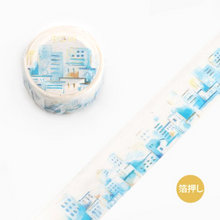 Carica l&#39;immagine nel visualizzatore di Gallery, Special City of watercolors washi tape &quot;City&quot;
