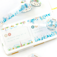 Carica l&#39;immagine nel visualizzatore di Gallery, Special City of watercolors washi tape &quot;City&quot;
