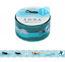 Charger l&#39;image dans la galerie, Clear tape SODA Die cut -swimming-
