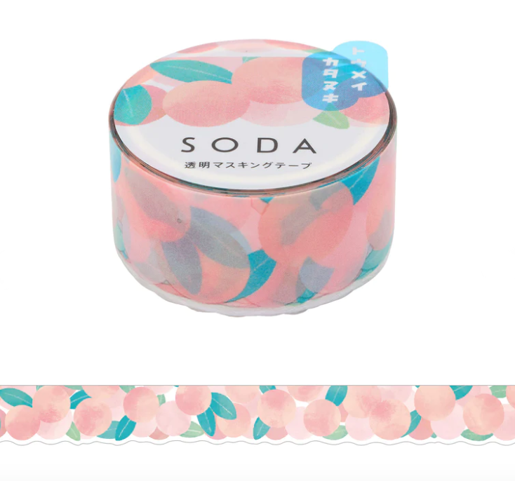 Clear tape SODA Die cut -peach-