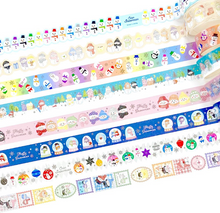 Charger l&#39;image dans la galerie, Washi tape &quot;Fluffy Snowman3&quot;(Rainbow)
