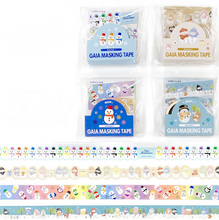 Lade das Bild in den Galerie-Viewer, Washi tape &quot;Fluffy Snowman4&quot;(Snow scene)
