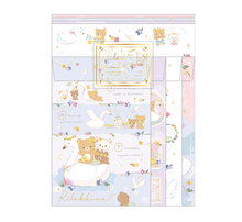 Carica l&#39;immagine nel visualizzatore di Gallery, 2022 Dec Rilakkuma letter writing set &quot;Swan and Golden Flower&quot;
