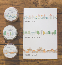 Charger l&#39;image dans la galerie, Hokkori(ほっこり)washi tape &quot;Forest and House&quot; Die cut masking tape
