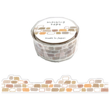 Charger l&#39;image dans la galerie, Hokkori(ほっこり)washi tape &quot;Bricks&quot; Die cut masking tape
