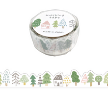 Charger l&#39;image dans la galerie, Hokkori(ほっこり)washi tape &quot;Forest and House&quot; Die cut masking tape
