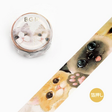 Lade das Bild in den Galerie-Viewer, MASKING TAPE LIFE &quot;foil stamping&quot; -cat face-
