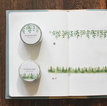 Charger l&#39;image dans la galerie, palette series masking tape &quot;leaves&quot; Die cut washi tape
