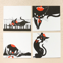 Charger l&#39;image dans la galerie, Black cat ROBIN Block memo pads
