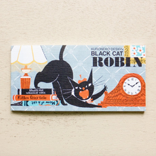 Carica l&#39;immagine nel visualizzatore di Gallery, Black cat ROBIN Ippitsusen (mini letter paper)
