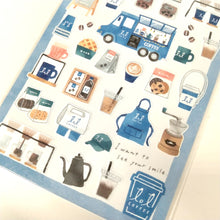 Carica l&#39;immagine nel visualizzatore di Gallery, Washi sticker &quot;Kotorimachi Shopping street&quot; Kitchen car series 2-Coffee stand-
