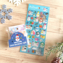 Charger l&#39;image dans la galerie, Washi tape &quot;Fluffy Snowman3&quot;(Rainbow)
