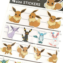 Carica l&#39;immagine nel visualizzatore di Gallery, 4size STICKERS Pokemon &quot;Eevee friends&quot;
