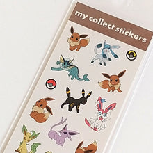 Carica l&#39;immagine nel visualizzatore di Gallery, my collect stickers &quot;Eevee friends&quot; Pokemon sticker
