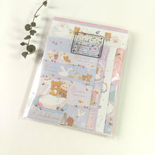 Carica l&#39;immagine nel visualizzatore di Gallery, 2022 Dec Rilakkuma letter writing set &quot;Swan and Golden Flower&quot;
