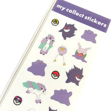 Charger l&#39;image dans la galerie, Pokemon my collect stickers &quot;Purple&quot; mini sticker from Japan
