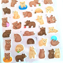 Carica l&#39;immagine nel visualizzatore di Gallery, Mame Mame Animal sticker (Bear)masking sticker
