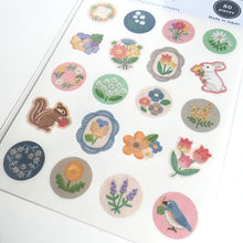 Carica l&#39;immagine nel visualizzatore di Gallery, Point  Sticker &quot;Embroidery&quot;(Flower/cafe)washi sticker
