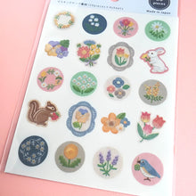 Carica l&#39;immagine nel visualizzatore di Gallery, Point  Sticker &quot;Embroidery&quot;(Flower/cafe)washi sticker
