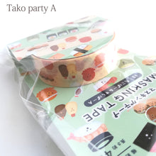 Charger l&#39;image dans la galerie, Masking tape, Washi tape &quot;Tako party &amp; Sushi party&quot;
