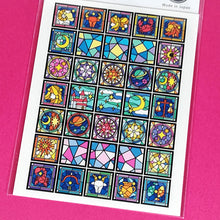 Lade das Bild in den Galerie-Viewer, Point sticker &quot;Stained glass&quot;(Flower/Star)
