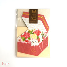 Charger l&#39;image dans la galerie, Mini Gift letter &quot;Cat&quot;(Pink) Washi letter writing set
