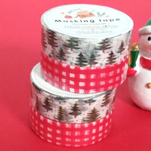 Charger l&#39;image dans la galerie, Masking tape &quot;Christmas/set of2&quot;(Red plaid)washi tape
