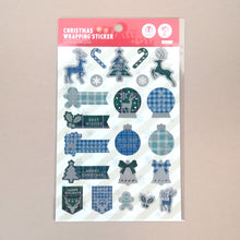 Charger l&#39;image dans la galerie, Christmas wrapping sticker ”Kira kira Blue&quot;
