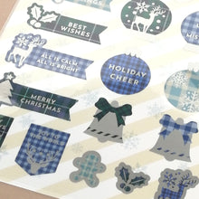 Charger l&#39;image dans la galerie, Christmas wrapping sticker ”Kira kira Blue&quot;
