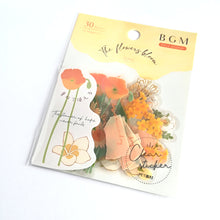 Carica l&#39;immagine nel visualizzatore di Gallery, Clear flake sticker &quot;Flowers Blossom/Yellow&quot;
