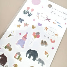 Lade das Bild in den Galerie-Viewer, Miki Tamura washi tape sticker &quot;Family&quot;
