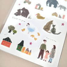 Lade das Bild in den Galerie-Viewer, Miki Tamura washi tape sticker &quot;Family&quot;
