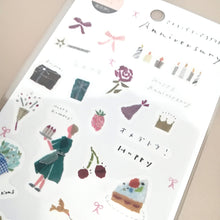 Carica l&#39;immagine nel visualizzatore di Gallery, Miki Tamura washi tape sticker &quot;Anniversary&quot;
