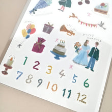 Carica l&#39;immagine nel visualizzatore di Gallery, Miki Tamura washi tape sticker &quot;Anniversary&quot;
