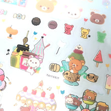 Carica l&#39;immagine nel visualizzatore di Gallery, Rilakkuma sticker &quot;Funny amusement park&quot; (Blue)
