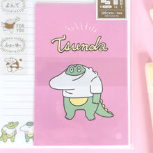 Charger l&#39;image dans la galerie, Japanese letter writing set &quot;Tsunda&quot;(crocodile) letter set
