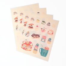 Lade das Bild in den Galerie-Viewer, Masking sticker &quot;A Sweets animals&quot;,&quot;B Relax cat&quot;
