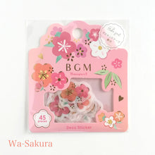 Carica l&#39;immagine nel visualizzatore di Gallery, BGM flake sticker &quot;Wa-sakura&quot;,&quot;Flower time&quot;
