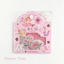 Carica l&#39;immagine nel visualizzatore di Gallery, BGM flake sticker &quot;Wa-sakura&quot;,&quot;Flower time&quot;
