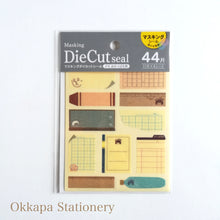 Lade das Bild in den Galerie-Viewer, Kraft Die Cut seal&quot;Stationry&quot;,Masking Die Cut seal&quot;Okappa stationery&quot;,Index seal&quot;Okappa stationery Index&quot;
