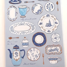 Load image into Gallery viewer, Sticker Selection &quot;Blue Tableware&quot; &quot;Pink Vase&quot;
