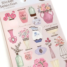 Load image into Gallery viewer, Sticker Selection &quot;Blue Tableware&quot; &quot;Pink Vase&quot;
